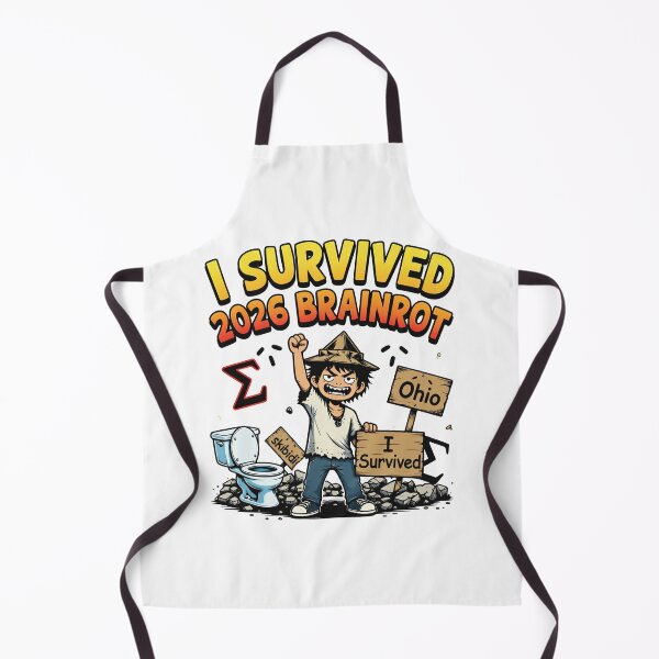 Item preview, I Survived 2026 Brainrot Meme designed and sold by TernEdge.