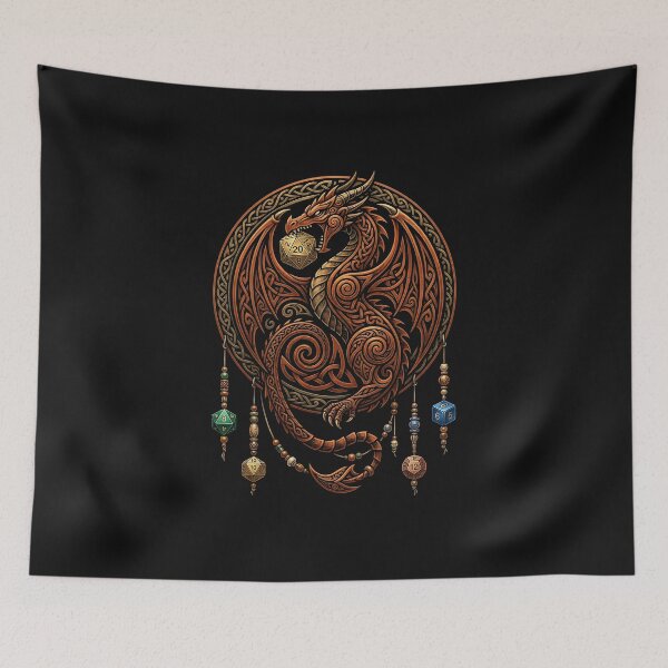 Item preview, Celestial Dragon Dice Dreamcatcher Fantasy Art designed and sold by EKHOAISTORE.