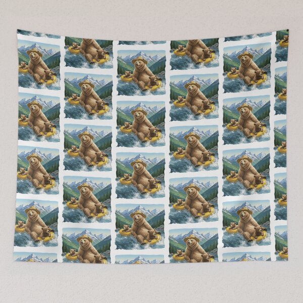 Item preview, Grizzly Bear Family River  designed and sold by TeeARTHY.