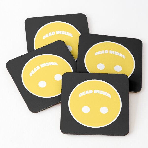 Item preview, Dead Inside Smiley Face (Upside Down) – Dark Humor Aesthetic, Funny Sarcastic Mood Design, Yellow White Black designed and sold by Rock Bottom Press.