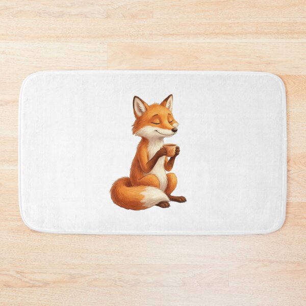 Item preview, Woodland Cute Fox Drinking Coffee  designed and sold by SOUFIANE1991.