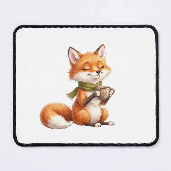 Item preview, Woodland Cute Fox Drinking Coffee  designed and sold by SOUFIANE1991.