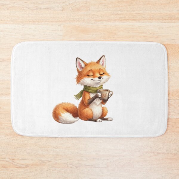 Item preview, Woodland Cute Fox Drinking Coffee  designed and sold by SOUFIANE1991.