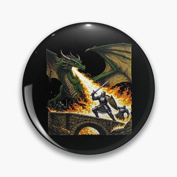 Item preview, Epic Dragon and Knight Battle on Stone Bridge designed and sold by TeeARTHY.