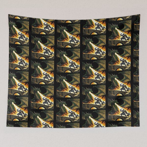 Item preview, Epic Dragon and Knight Battle on Stone Bridge designed and sold by TeeARTHY.
