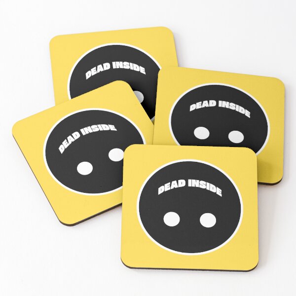Item preview, Dead Inside Smiley Face (Upside Down) – Dark Humor Aesthetic, Funny Sarcastic Mood Design, Black White Yellow designed and sold by Rock Bottom Press.