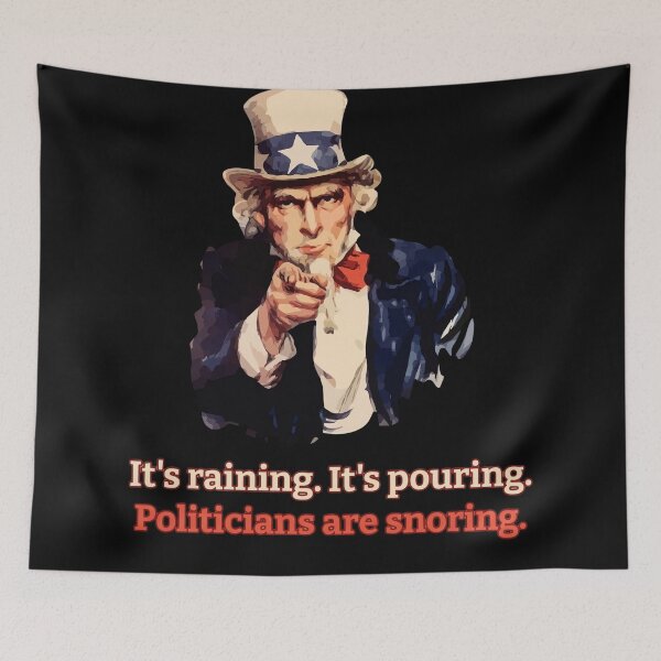 Item preview, Uncle Sam Political Satire - Politicians are Snoring designed and sold by MOFAPPAREL.