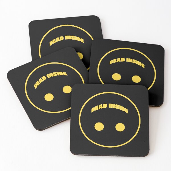 Item preview, Dead Inside Smiley Face (Upside Down) – Dark Humor Aesthetic, Funny Sarcastic Mood Design, Black Yellow Black designed and sold by Rock Bottom Press.