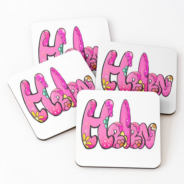 Item preview, Helen name in pink bubble text with flowers and drips. Personalized Custom Gift for Girls and women designed and sold by Artonmytee.