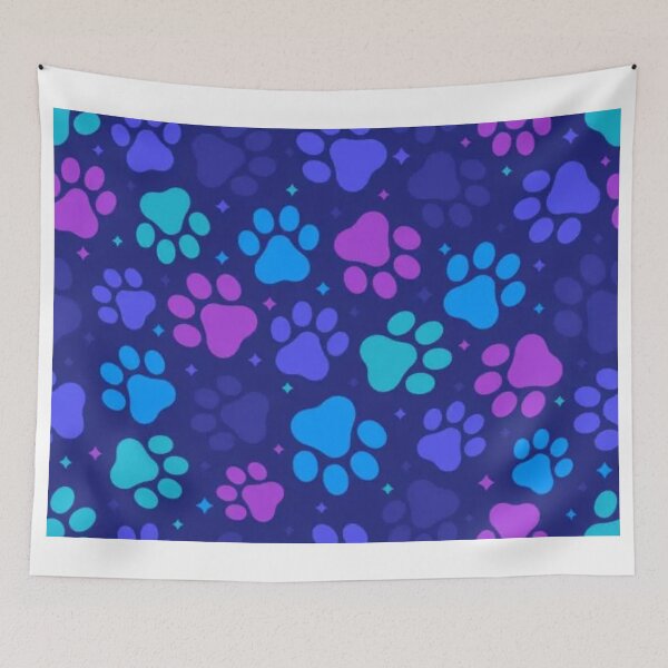 Item preview, Coloured Paw Prints Pattern designed and sold by laurakerr.
