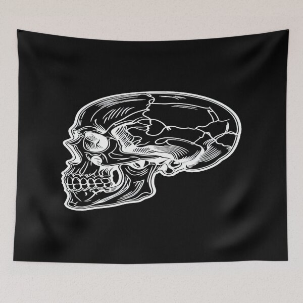 Item preview, Detailed Skull Line Art – Intricate Anatomical Illustration in Bold Black & White Tattoo Style designed and sold by Bright Nest Studio.