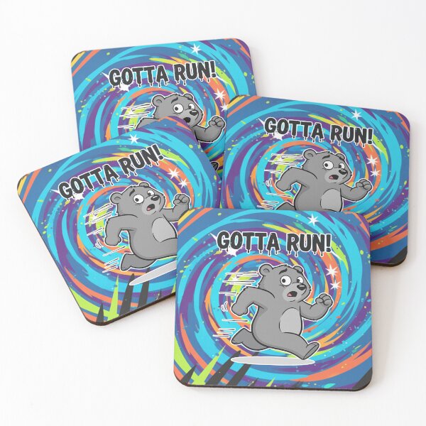 Item preview, Gotta Run! Funny Panicked Bear Cartoon designed and sold by Taridesign.
