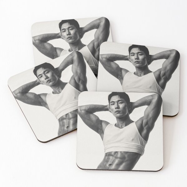 Item preview, Handsome Asian Male Model in White Crop Top designed and sold by Atlas Kai.