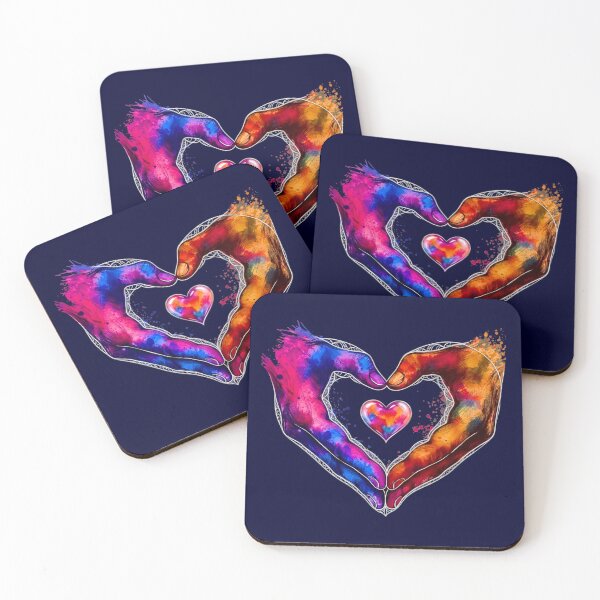 Item preview, Eternal Bond - Artistic Watercolor Heart Hands Splatter designed and sold by Good Vibes .