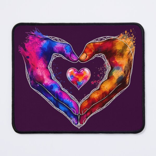 Item preview, Eternal Bond - Artistic Watercolor Heart Hands Splatter designed and sold by Good Vibes .