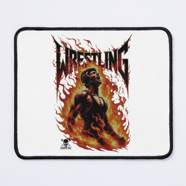 Item preview, WRESTLING - Fiery Intense Wrestler designed and sold by Coach-Riz.