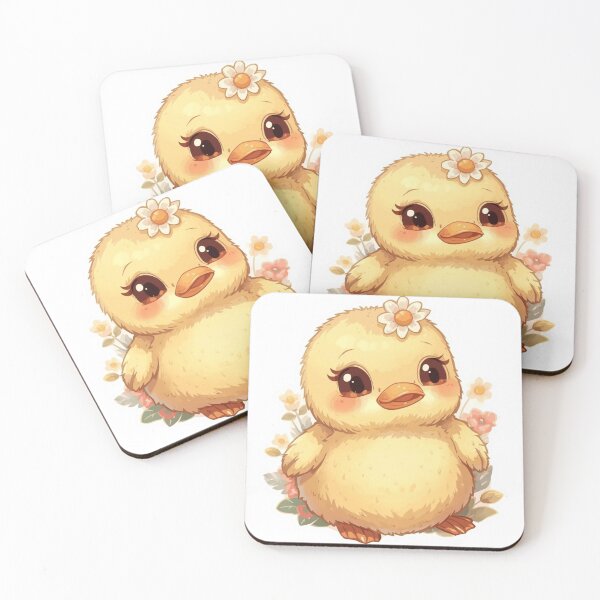 Item preview, Chubby Kawaii Duckling Daisy Head Sticker designed and sold by funnyshop222.
