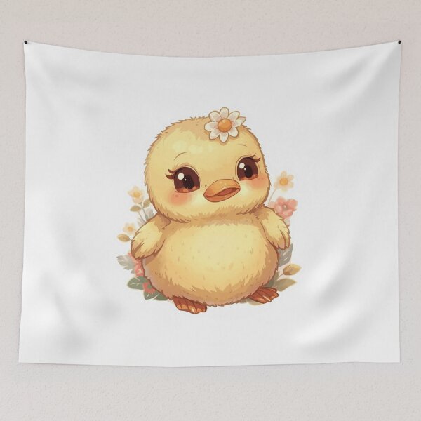 Item preview, Chubby Kawaii Duckling Daisy Head Sticker designed and sold by funnyshop222.