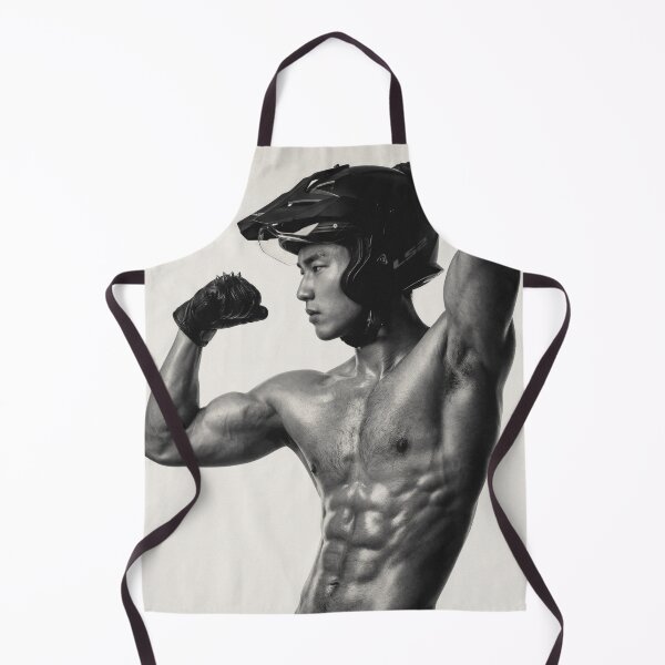 Item preview, Sexy Muscular Asian Biker in Helmet and Gloves designed and sold by Atlas Kai.