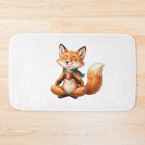 Item preview,  Woodland Cute Fox Drinking Coffee  designed and sold by SOUFIANE1991.