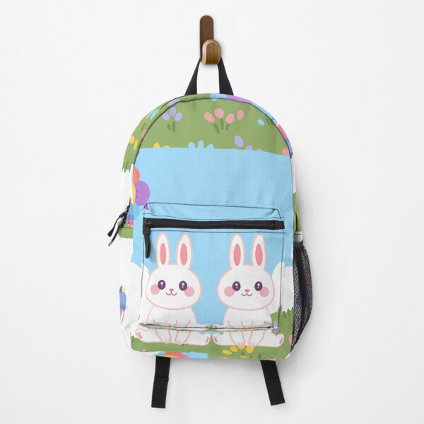 Item preview, kawaii-bunnies-ufo-rainbow designed and sold by L.C. Veil Studio.