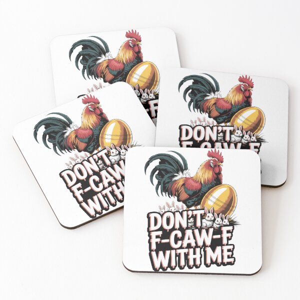 Item preview, Don't F-Caw-F With Me Funny Easter Rooster Golden Egg T-Shirt V2 designed and sold by DarylWelsh2024.