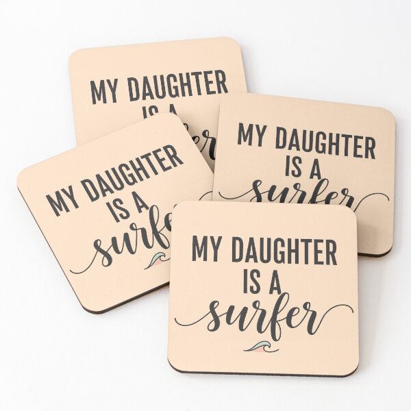 Item preview, My Daughter Is a Surfer – Surf Family Typography Design designed and sold by Sea Gem.