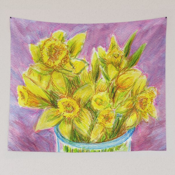 Item preview, Daffodils In A Glass designed and sold by LymphomaLass.