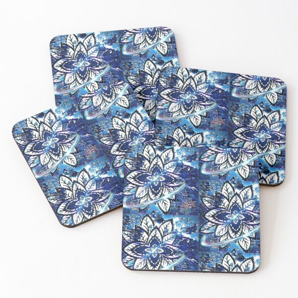 Item preview, Ice Flower Mandala - Blue Cosmic Winter Art designed and sold by Shana-Design.