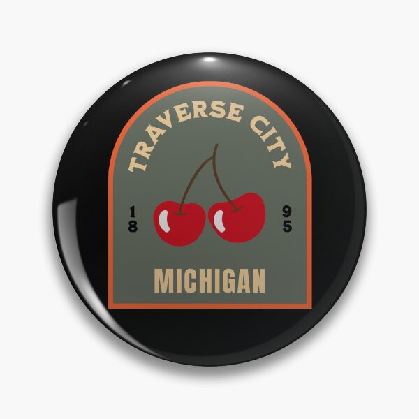 Item preview, Traverse City Michigan Cherry Badge designed and sold by American Travels.