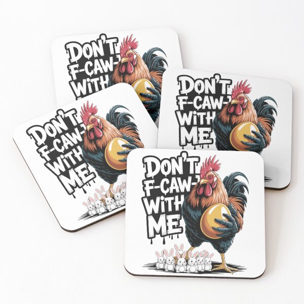 Item preview, Don't F-Caw-F With Me Funny Easter Rooster Golden Egg T-Shirt V6 designed and sold by DarylWelsh2024.