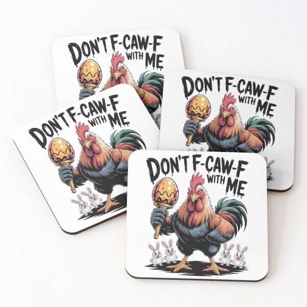 Item preview, Don't F-Caw-F With Me Funny Easter Rooster Golden Egg T-Shirt V7 designed and sold by DarylWelsh2024.