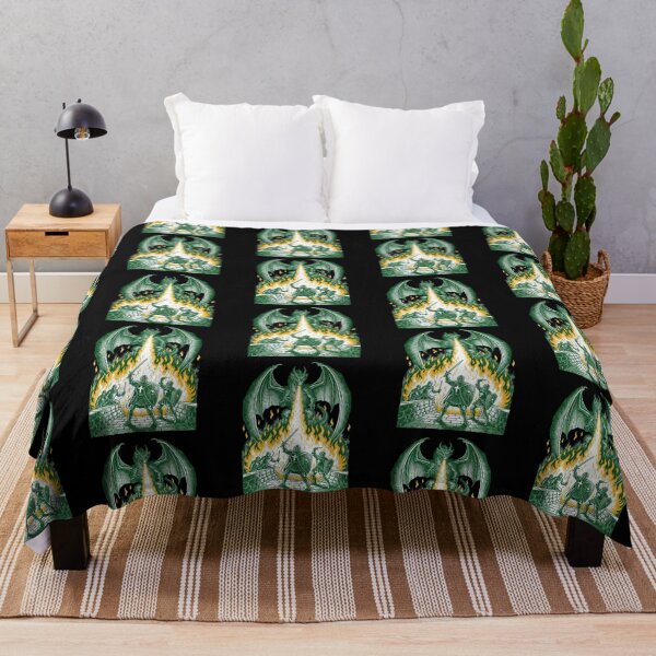 Item preview, Knights Fighting Giant Green Dragon Fantasy   designed and sold by TeeARTHY.