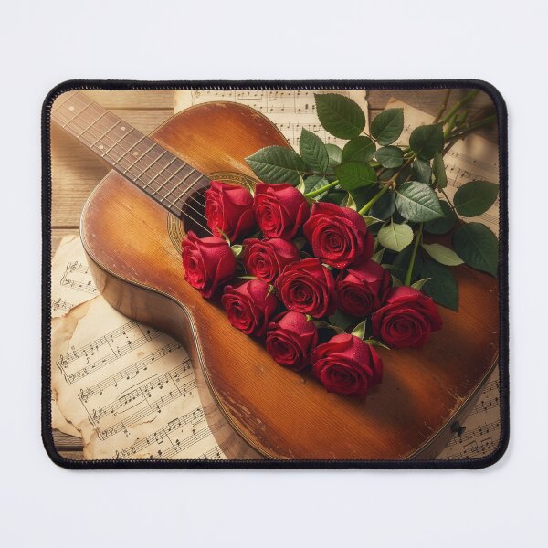 Item preview, Guitar with Roses designed and sold by Tridentulus.