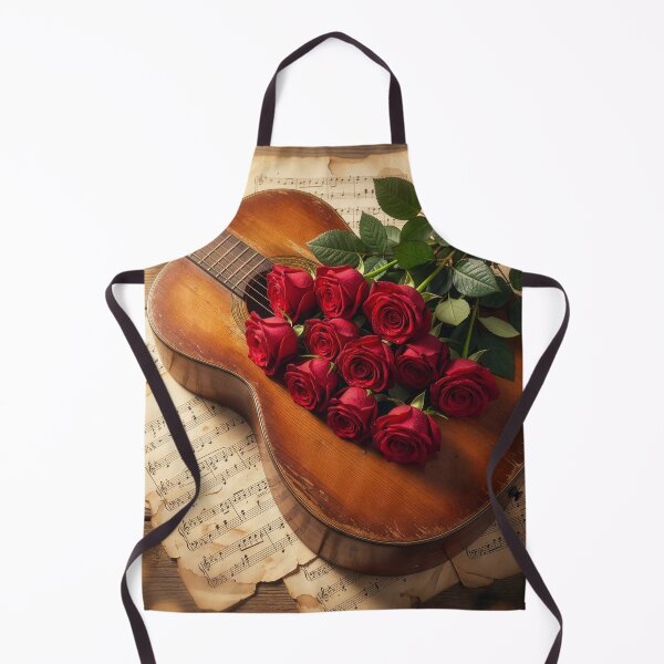 Item preview, Guitar with Roses designed and sold by Tridentulus.