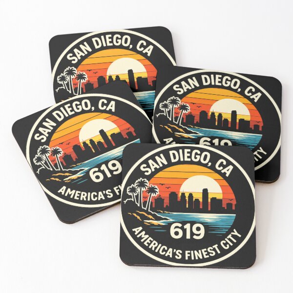 Item preview, San Diego Retro Badge Shirt – 619 America’s Finest City Sunset Design designed and sold by Laughprints.