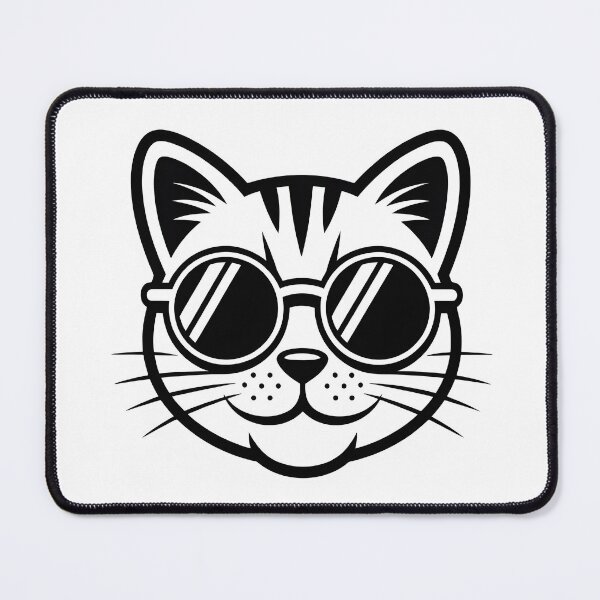 Item preview, Cool Cat with Sunglasses – Minimalist Design designed and sold by Everdreeam.