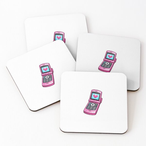 Item preview, Y2K Flip Phone Sticker Pink Pixel Heart Retro Aesthetic Laptop Decal designed and sold by xbt01j.