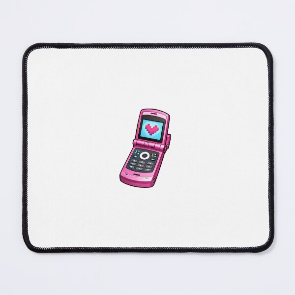 Item preview, Y2K Flip Phone Sticker Pink Pixel Heart Retro Aesthetic Laptop Decal designed and sold by xbt01j.