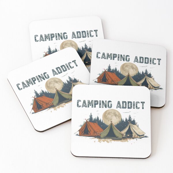 Item preview, Vintage Camping Addict Minimalist Retro Camper designed and sold by Uniqueauraaprints.
