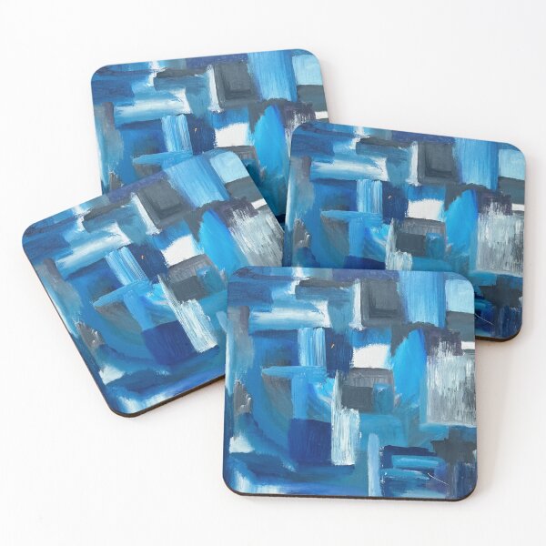 Item preview, Shades of Blue, Black and White Abstract designed and sold by Jasbindar Singh.