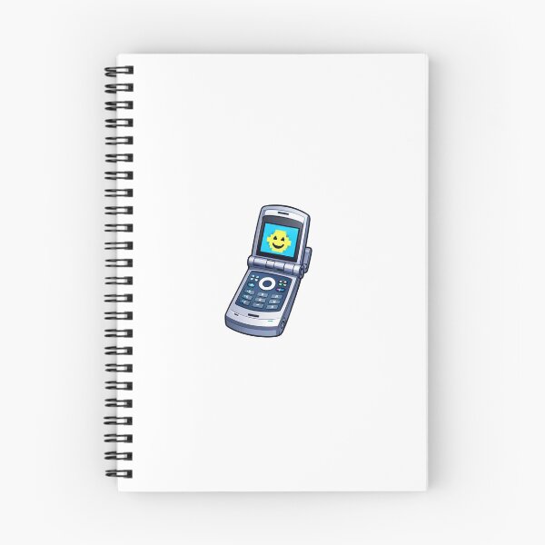 Item preview, Y2K Flip Phone Sticker Silver Blue Pixel Smiley Retro Aesthetic Laptop Decal designed and sold by xbt01j.