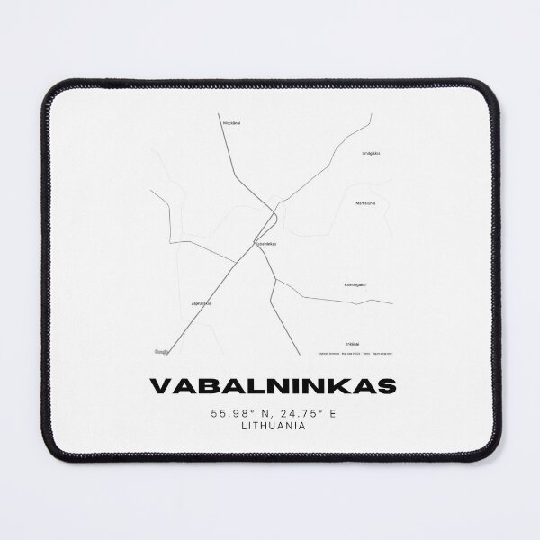 Item preview, Vabalninkas Lithuania Minimalist Map Poster | Modern Street Map Design designed and sold by RM-Journey.