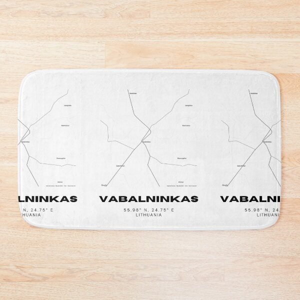 Item preview, Vabalninkas Lithuania Minimalist Map Poster | Modern Street Map Design designed and sold by RM-Journey.