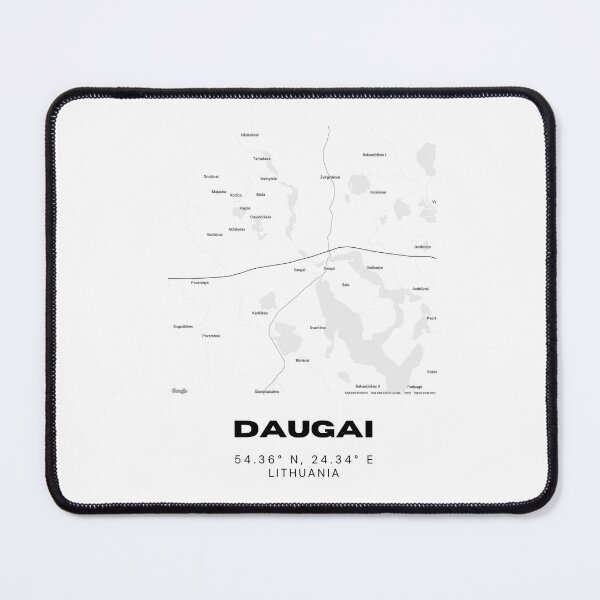 Item preview, Daugai Lithuania Minimalist Map Print | Contemporary City Art designed and sold by RM-Journey.