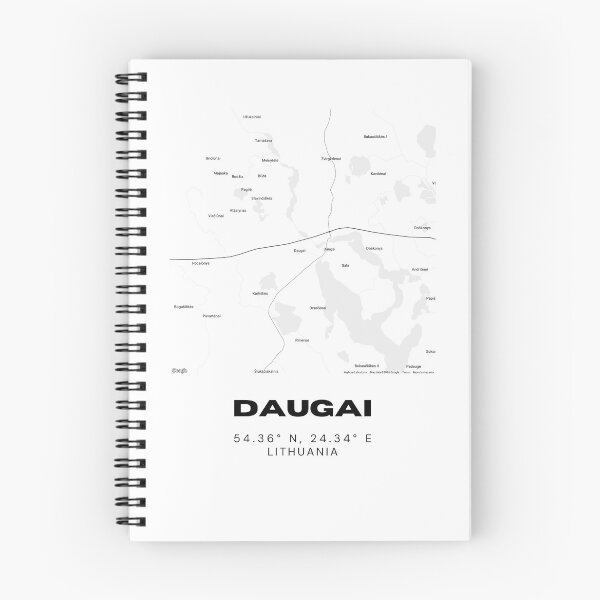 Item preview, Daugai Lithuania Minimalist Map Print | Contemporary City Art designed and sold by RM-Journey.