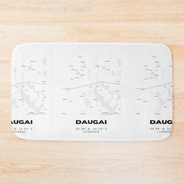 Item preview, Daugai Lithuania Minimalist Map Print | Contemporary City Art designed and sold by RM-Journey.