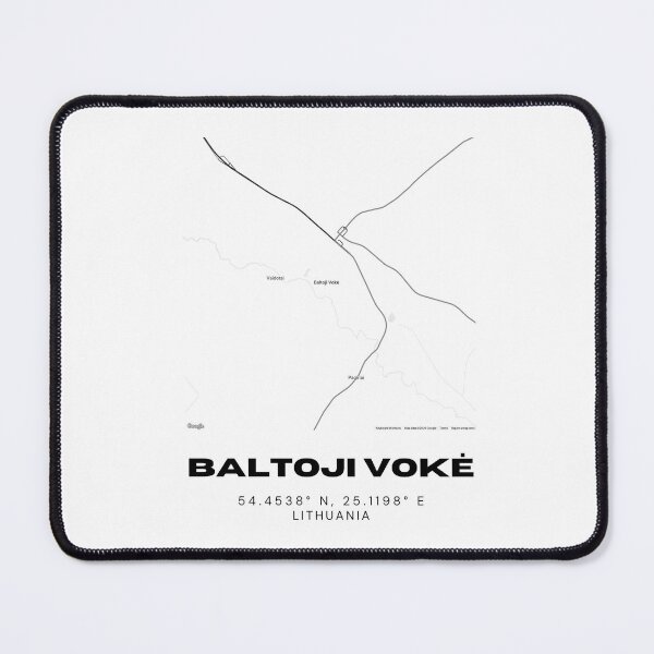 Item preview, Baltoji Vokė Lithuania Minimalist Map Poster | Elegant City Map Wall Art designed and sold by RM-Journey.