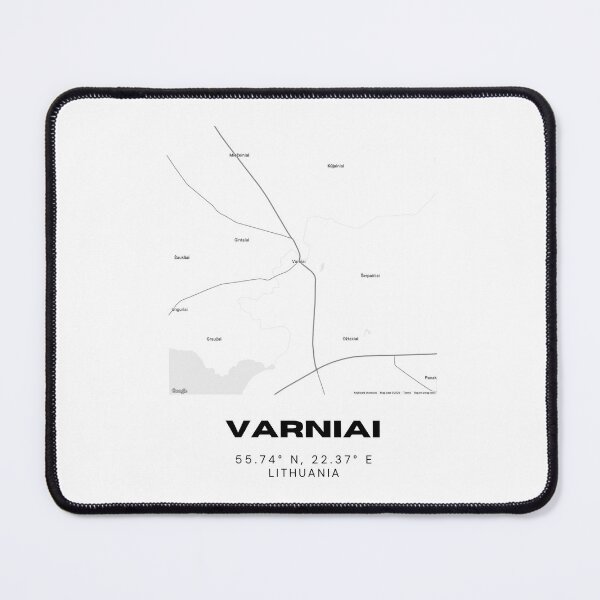 Item preview, Varniai Lithuania Minimalist Map Poster | Clean City Map Design designed and sold by RM-Journey.