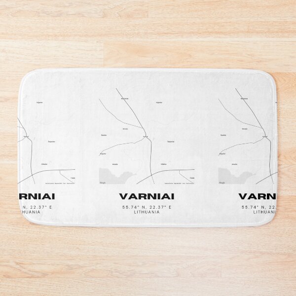 Item preview, Varniai Lithuania Minimalist Map Poster | Clean City Map Design designed and sold by RM-Journey.